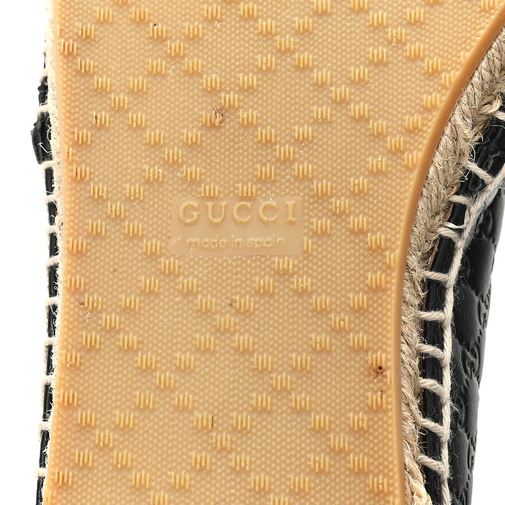 Gucci Microguccissima Signature Espadrilles 38 Black