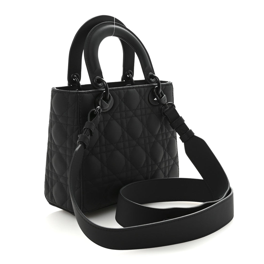 Christian Dior Ultra Matte Calfskin Cannage Small My ABCDior Lady Dior Black