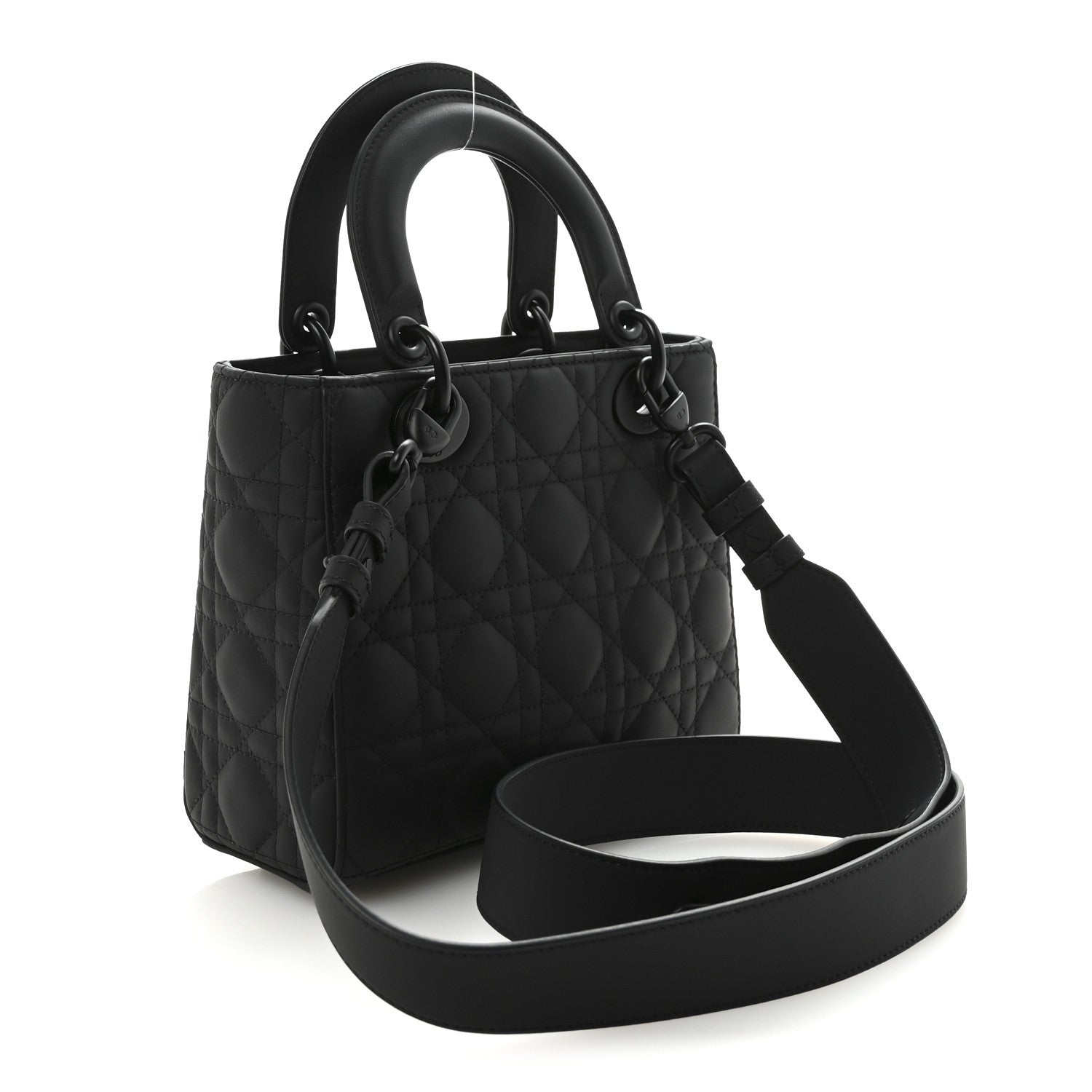 Christian Dior Ultra Matte Calfskin Cannage Small My ABCDior Lady Dior Black