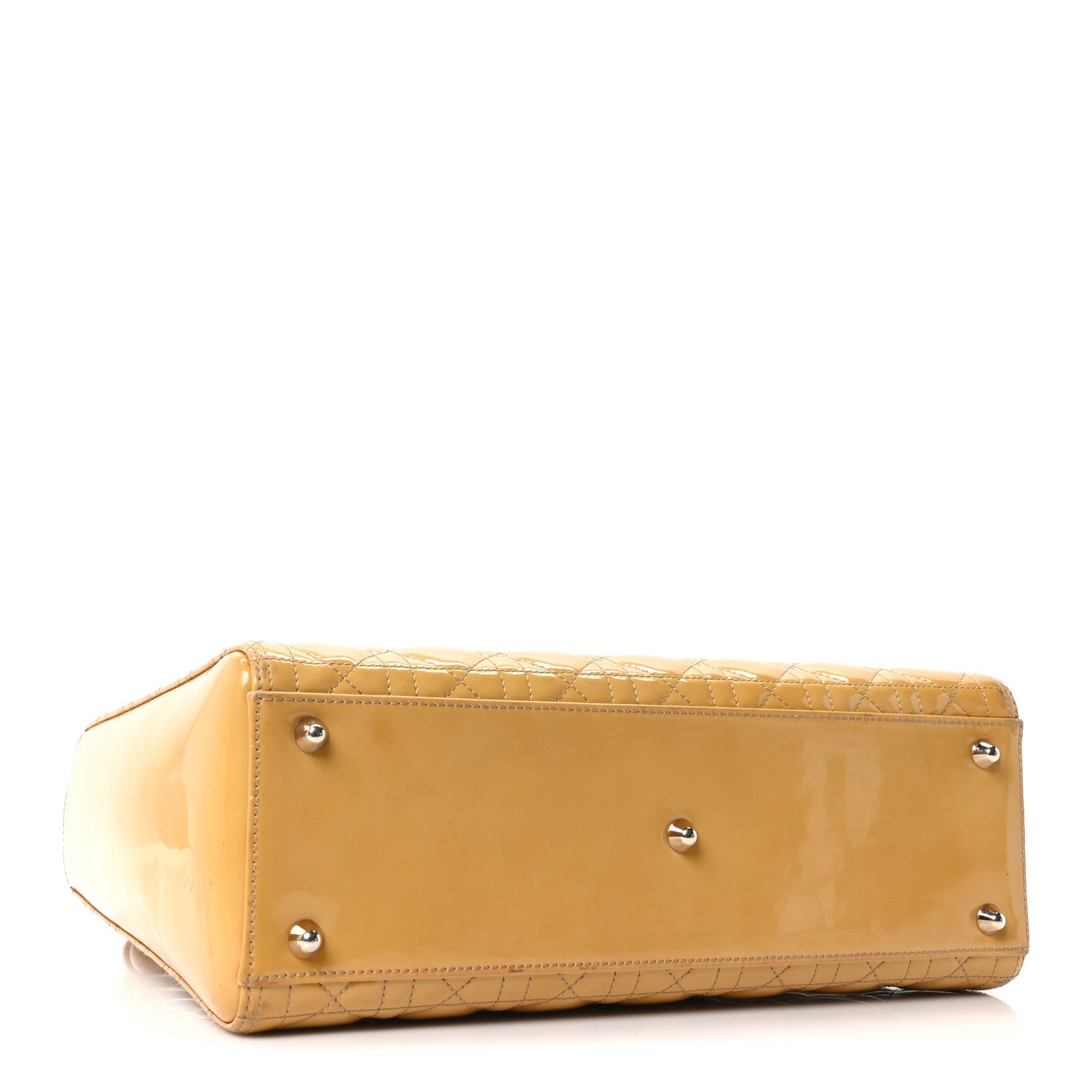 Christian Dior Patent Cannage Large Lady Dior Beige