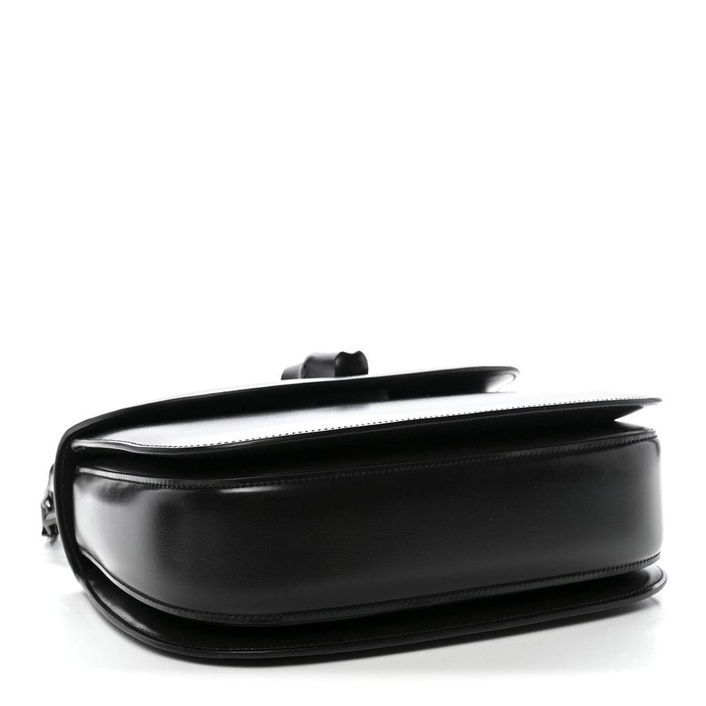 Gucci Boarded Dyana Lux Calfskin Web Monochrome Medium Bamboo 1947 Top Handle Bag Black