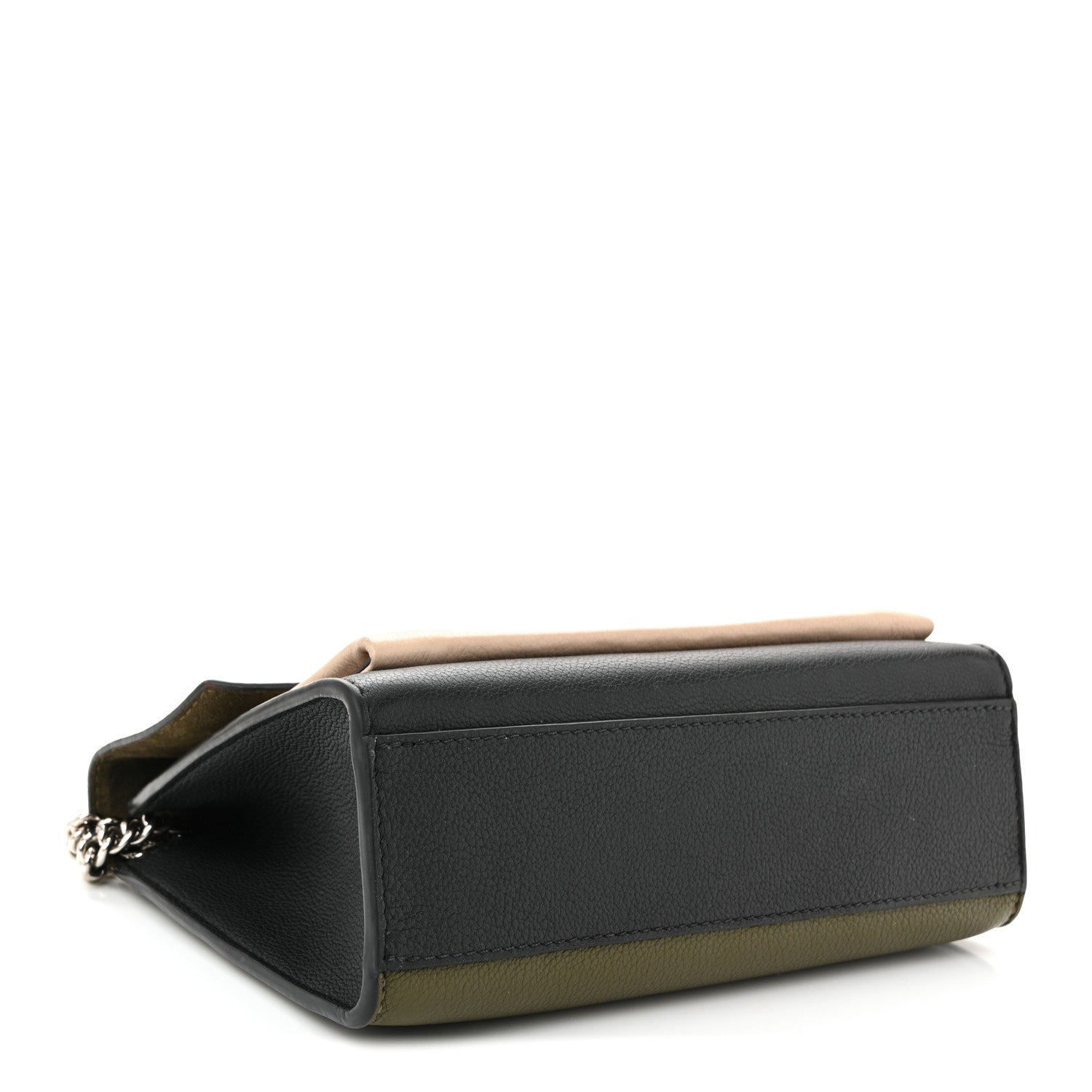 Louis Vuitton Soft Calfskin Mylockme Chain Bag BB Smokey Brown Green