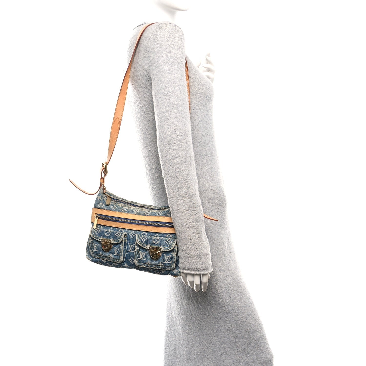 Louis Vuitton Monogram Denim Baggy PM Blue
