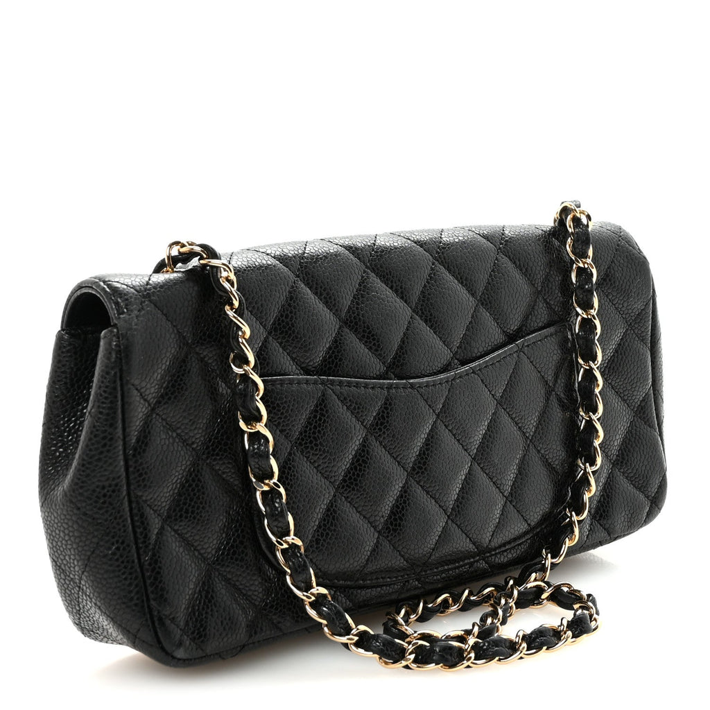 Chanel Caviar Quilted East West Flap Black
