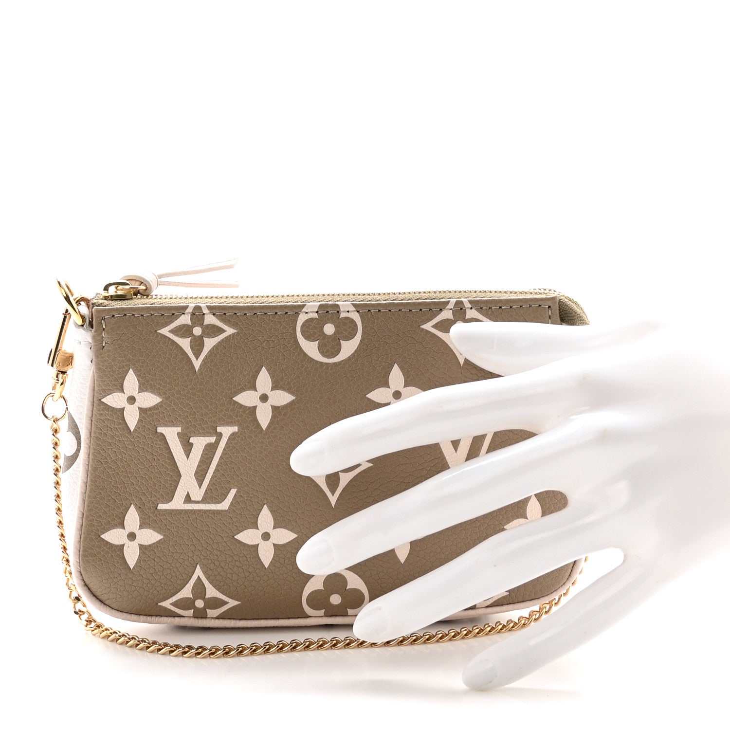 Louis Vuitton Empreinte Spring in the City Mini Pochette Accessories Kaki Beige Cream