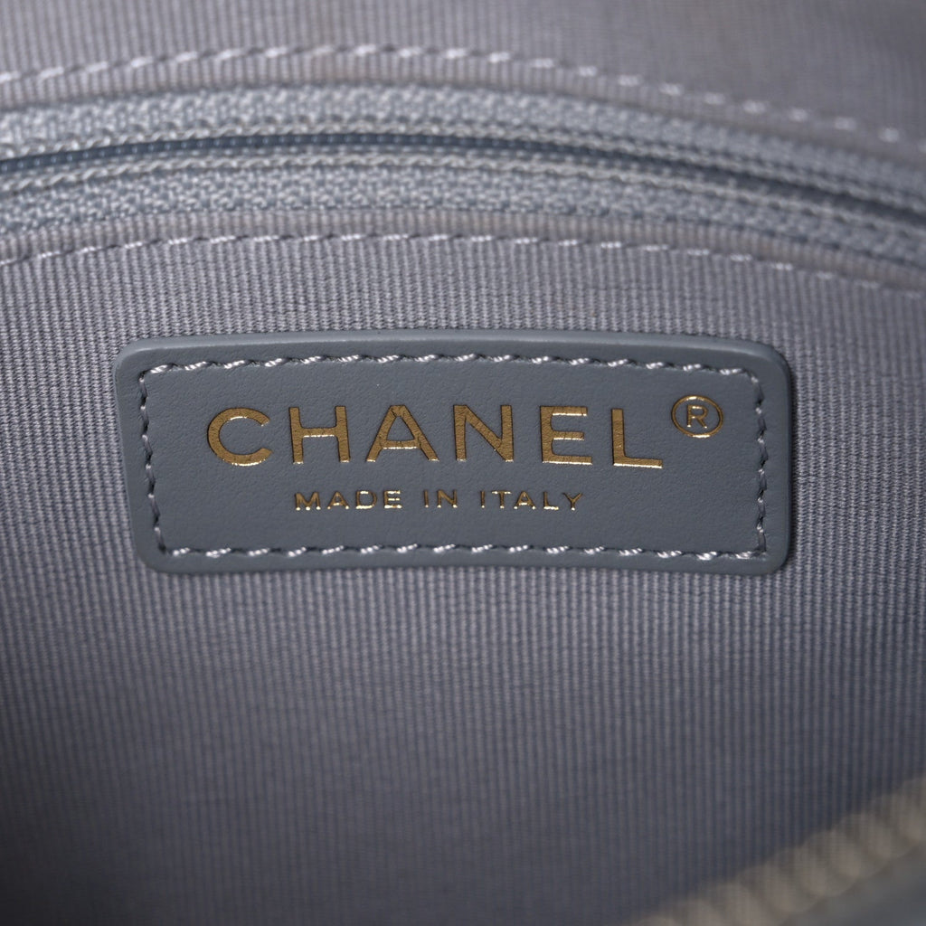 Chanel Caviar Quilted Daylight Hobo Grey