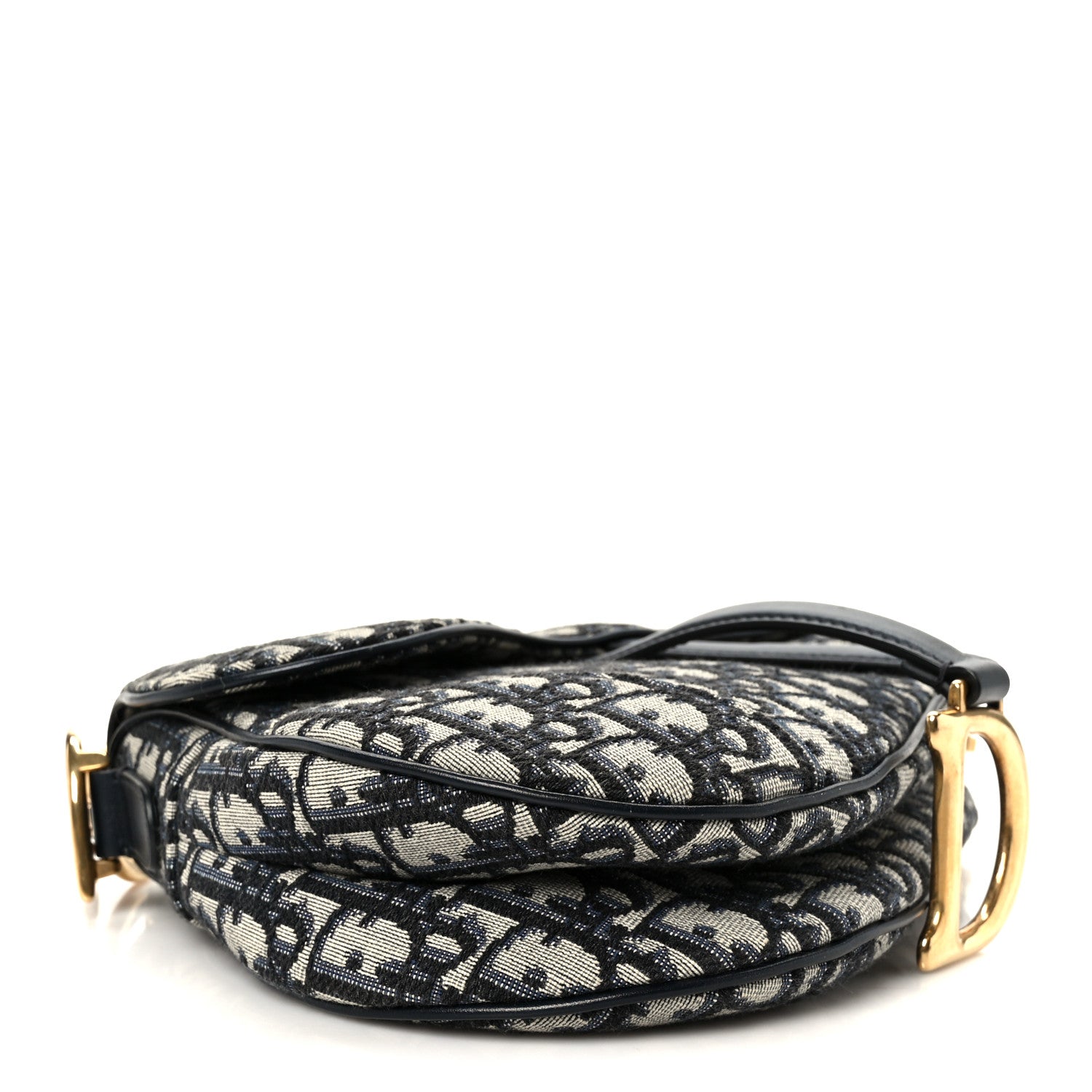 Christian Dior Oblique Saddle Bag Blue