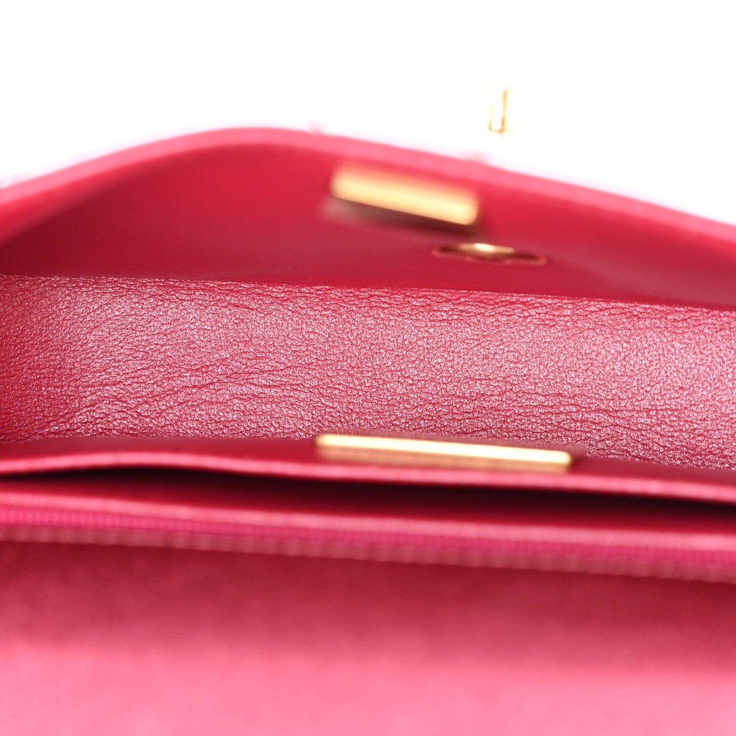 Chanel Mirror Metallic Calfskin Quilted Mini Top Handle Flap Pink