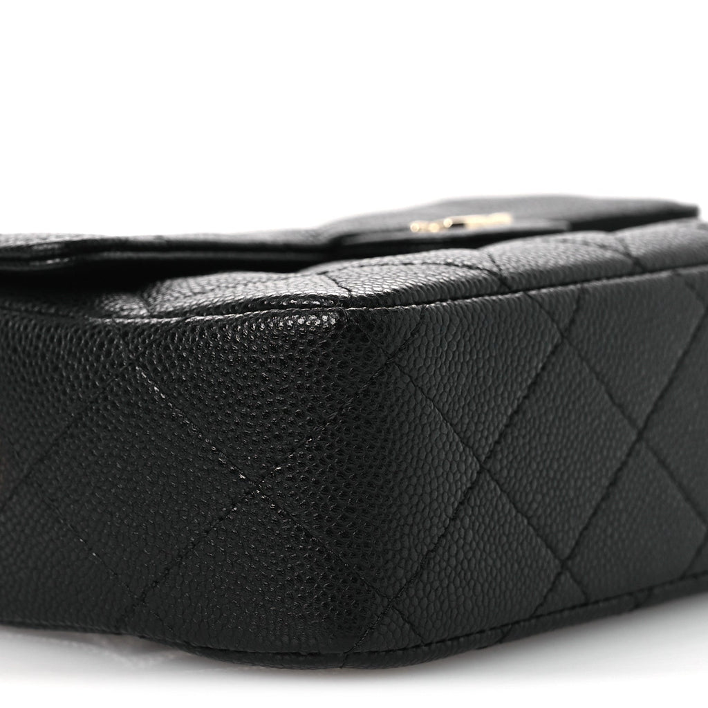Chanel Caviar Quilted Chain Camera Bag Black