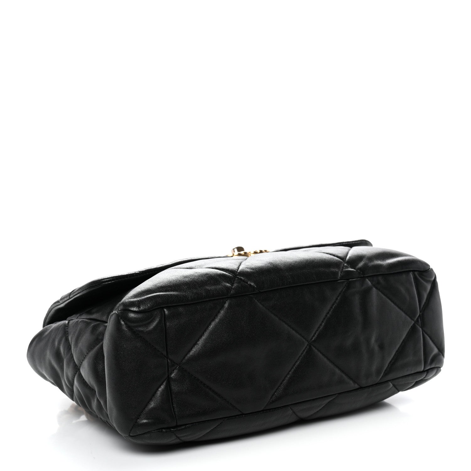 Chanel Goatskin Quilted Large Chanel 19 Flap Black