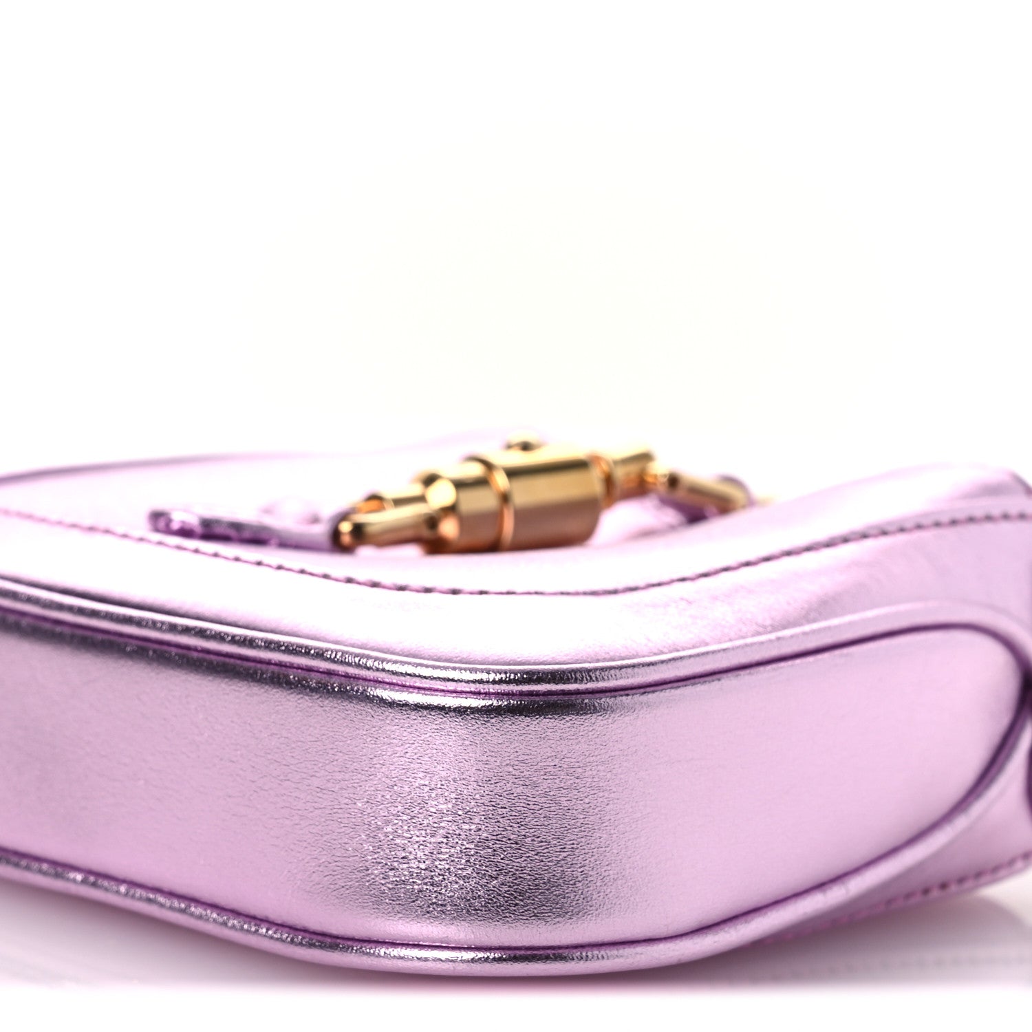 Gucci Laminated Nappa Nano Jackie 1961 Hobo Metallic Pink