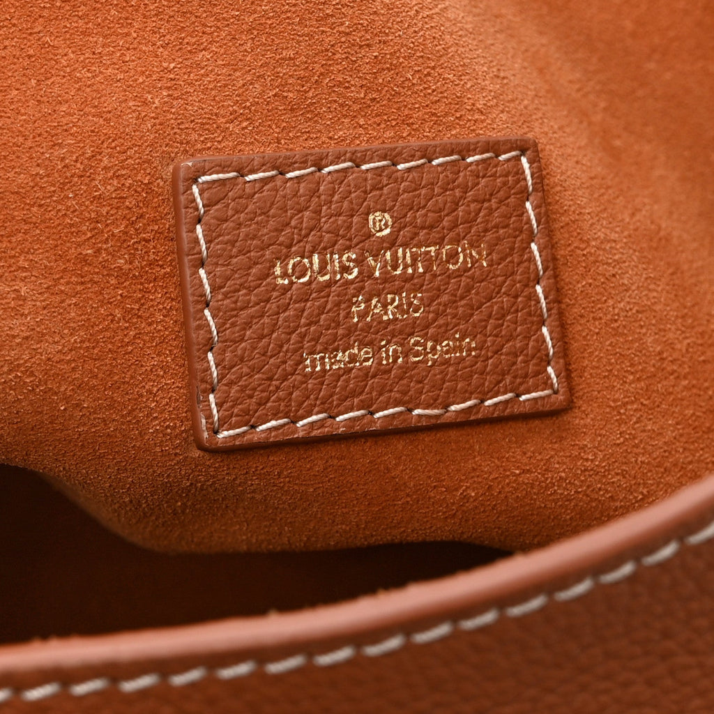 Louis Vuitton Grained Calfskin Low Key Hobo PM Cognac