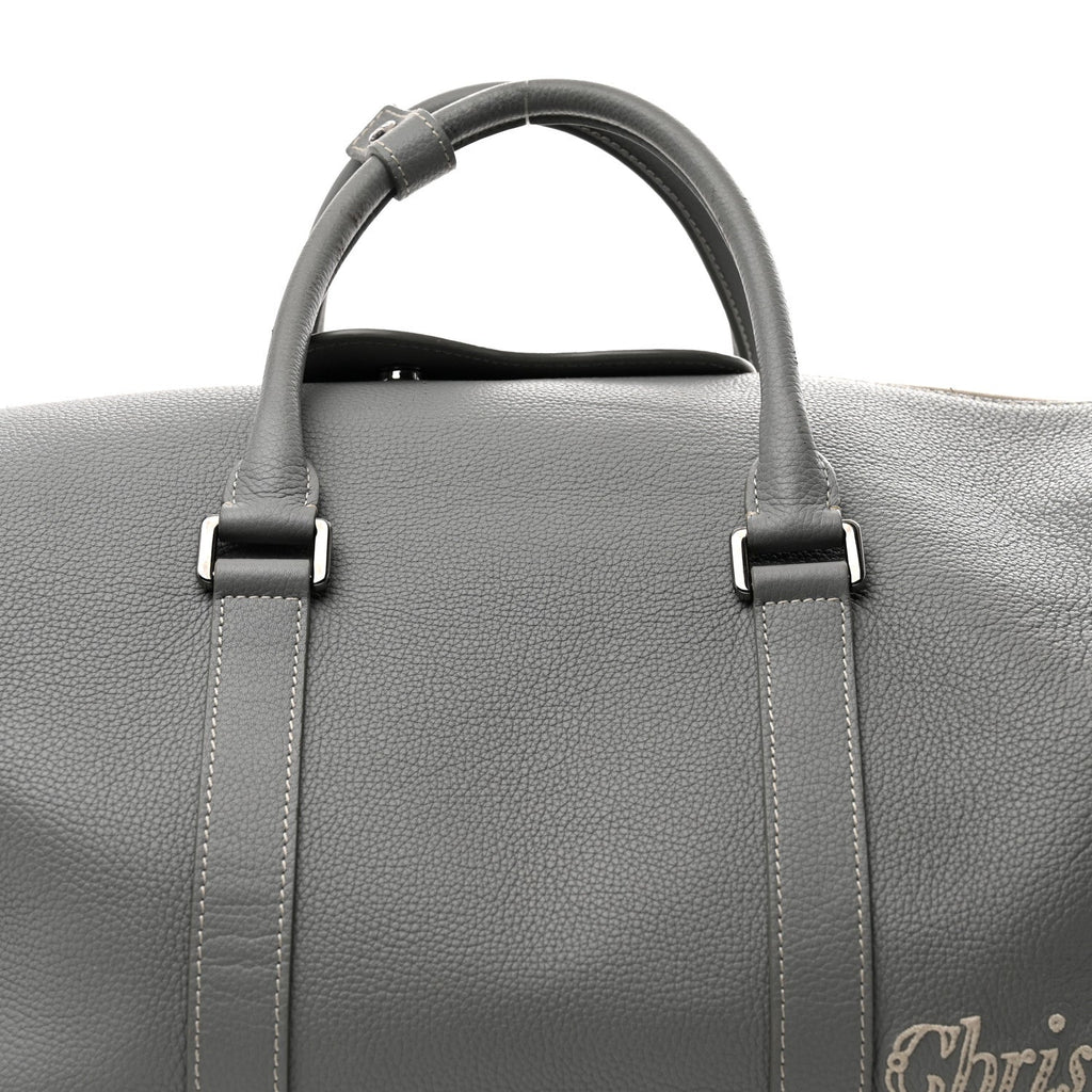 Christian Dior Calfskin Lingot 50 Bag Grey