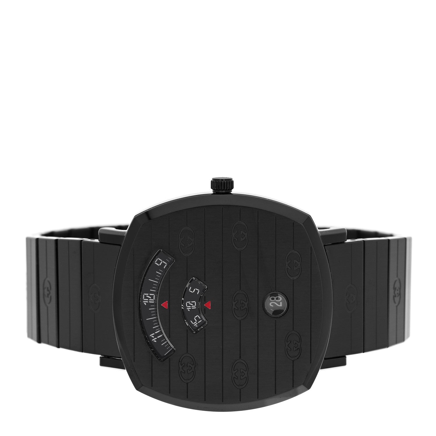 Gucci PVD Stainless Steel 38mm Grip Quartz Watch Black