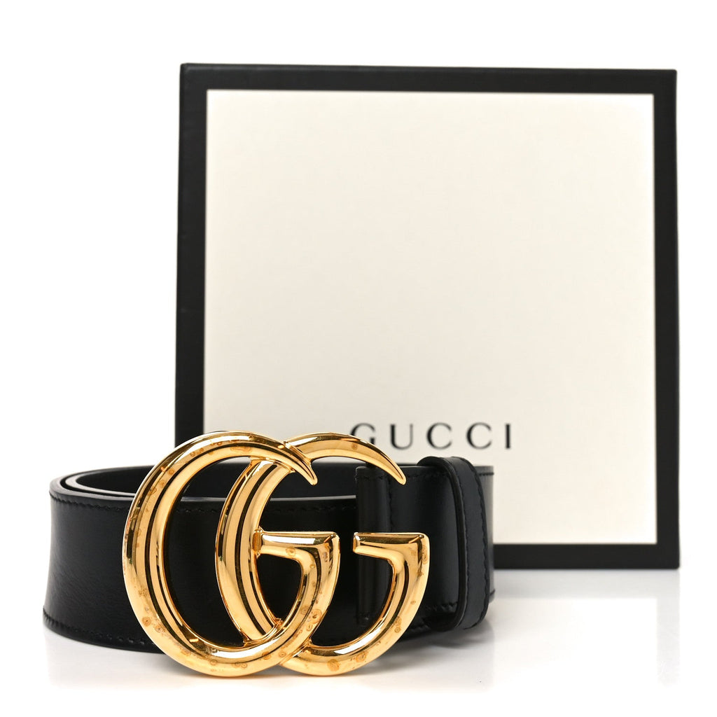 Gucci Calfskin Double G 40mm Belt 75 30 Black