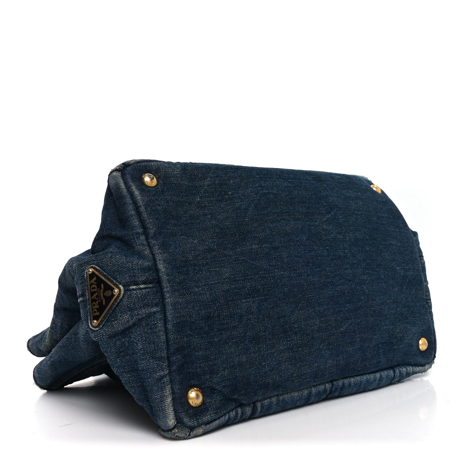 Prada Denim Logo Tote Avio