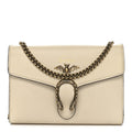 Gucci Calfskin Garden Dionysus Chain Wallet Off White