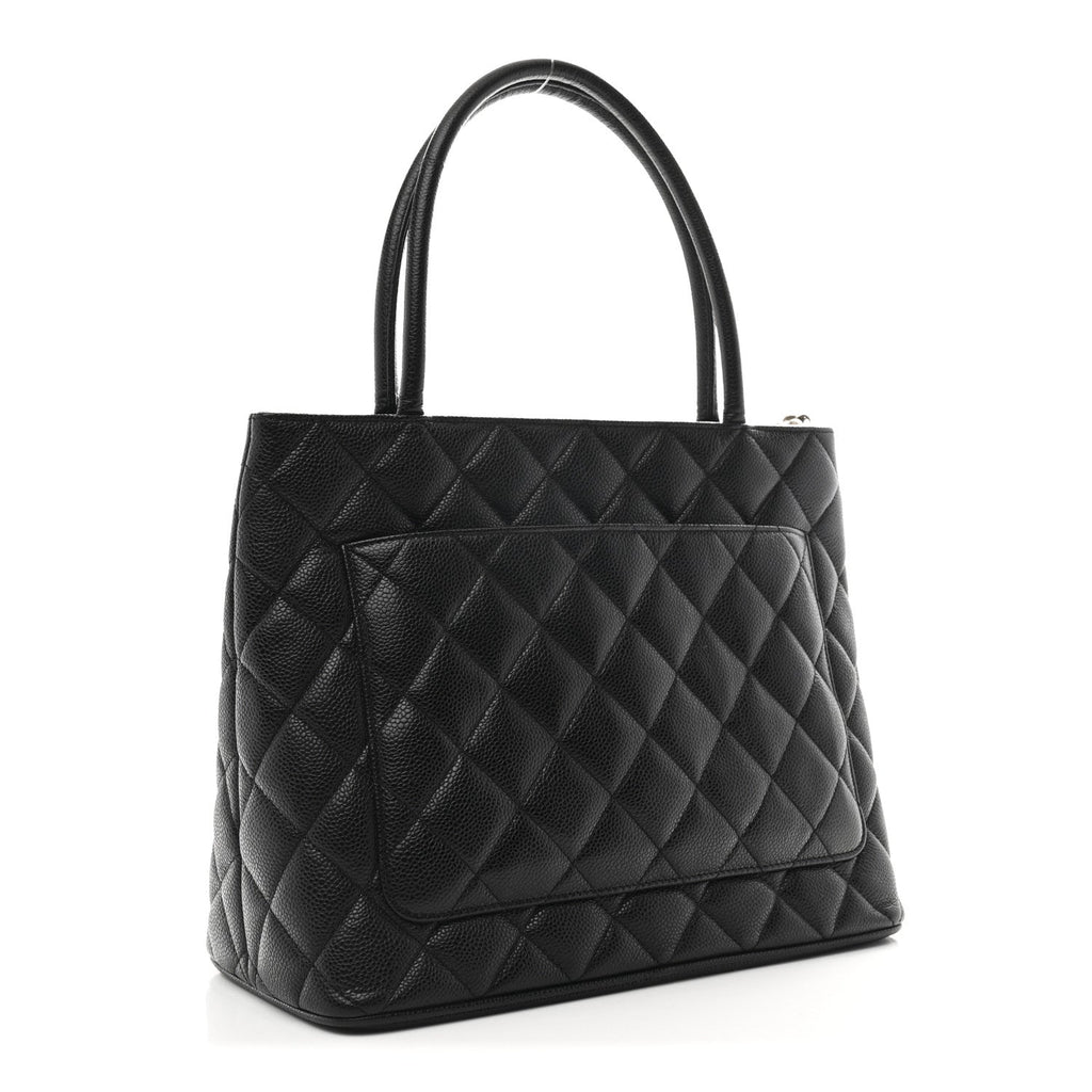 Chanel Caviar Quilted Medallion Tote Black