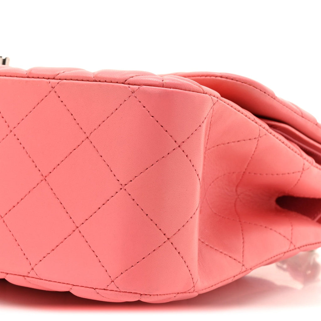Chanel Lambskin Quilted Jumbo Double Flap Pink