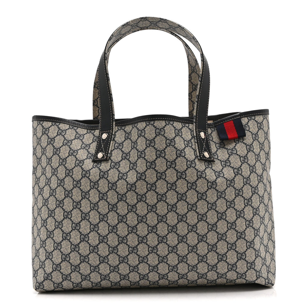 Gucci GG Plus Monogram Medium Signature Web Loop Tote Navy