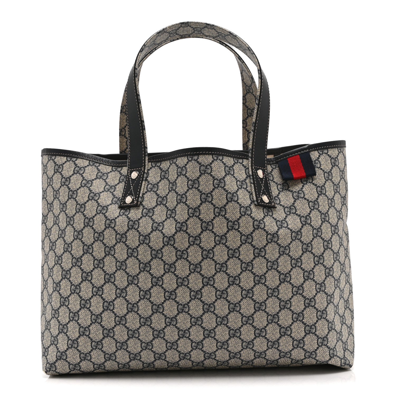 Gucci GG Plus Monogram Medium Signature Web Loop Tote Navy