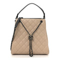 Chanel Caviar Quilted Medium CC Bucket Bag Beige