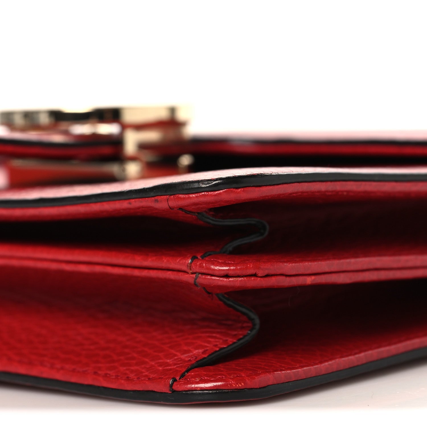 Gucci Dollar Calfskin Small Interlocking G Shoulder Bag Red