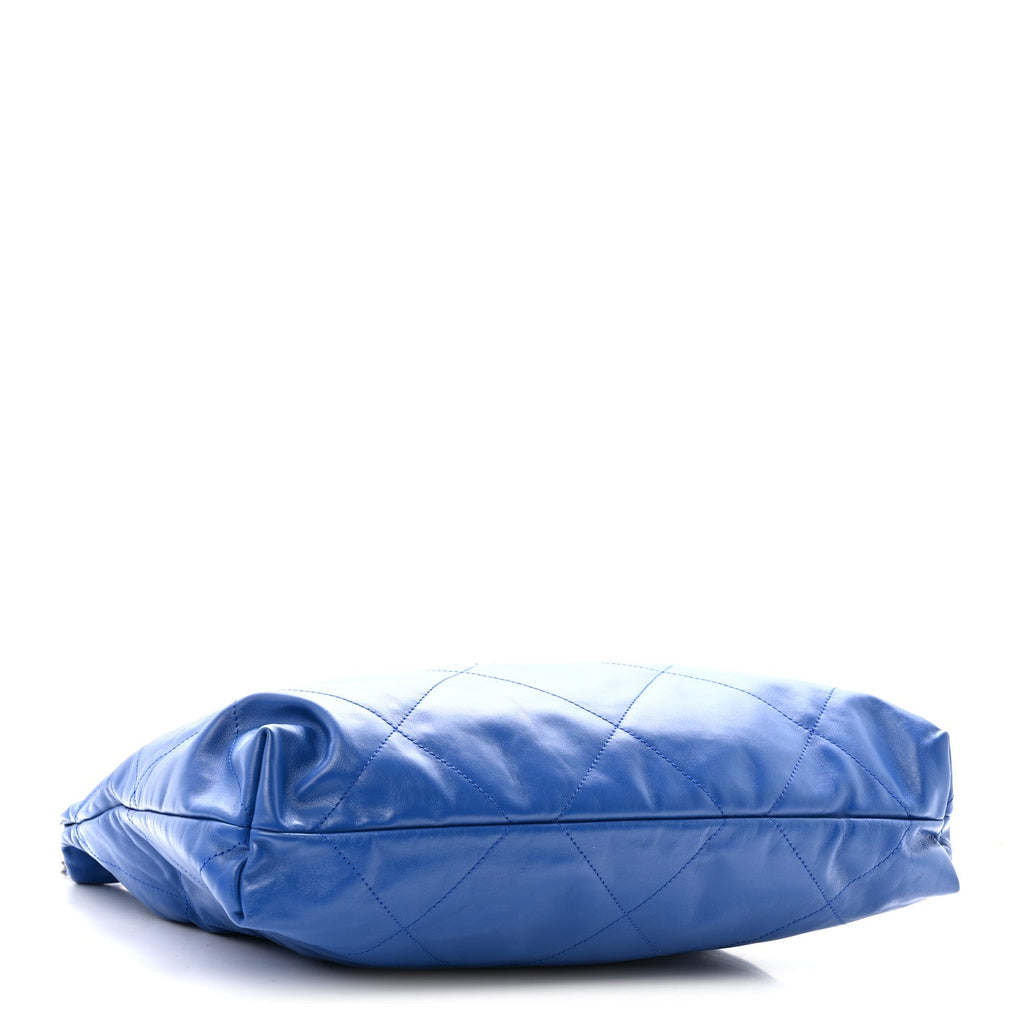 Chanel Shiny Calfskin Quilted Chanel 22 Blue