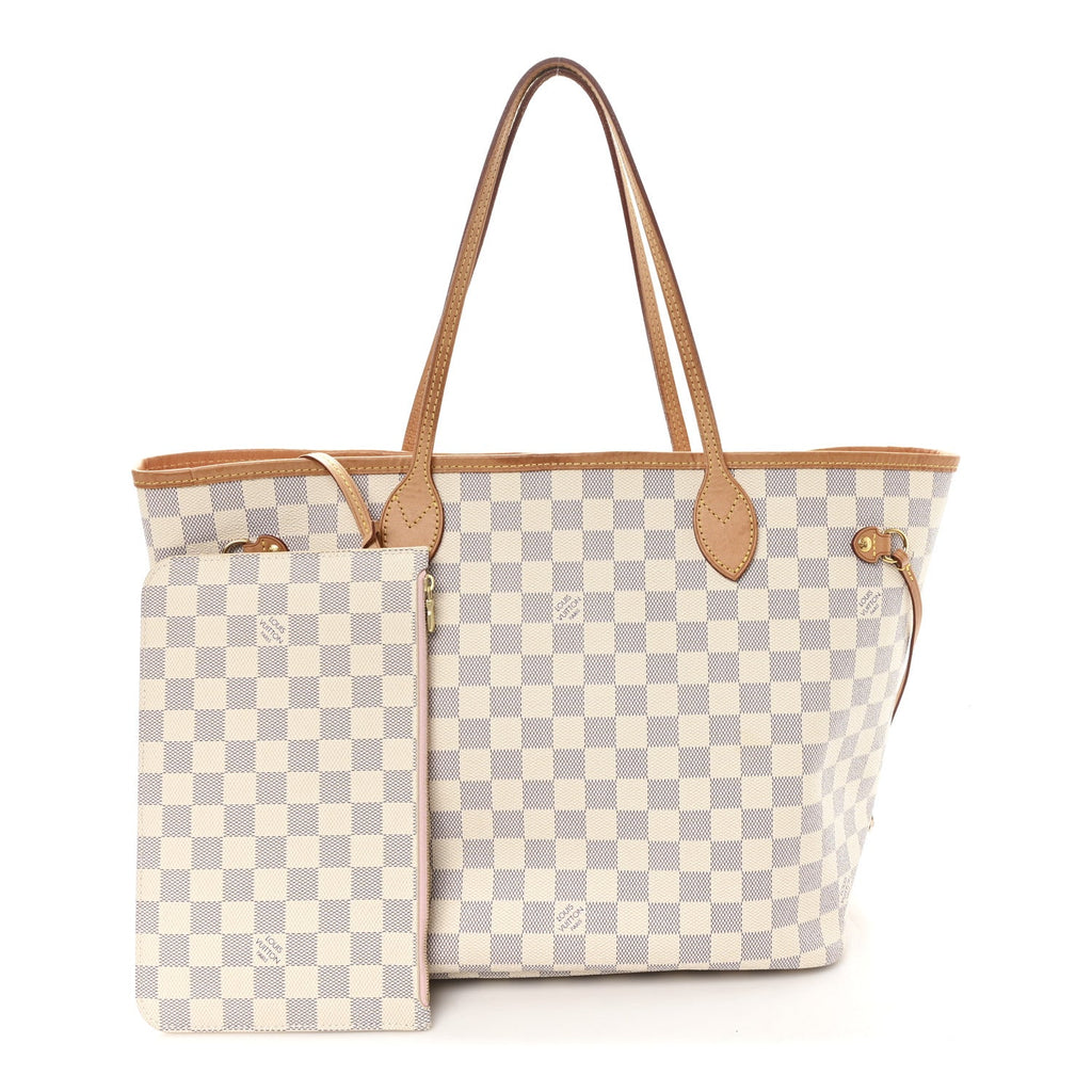 Louis Vuitton Damier Azur Neo Neverfull MM Rose Ballerine