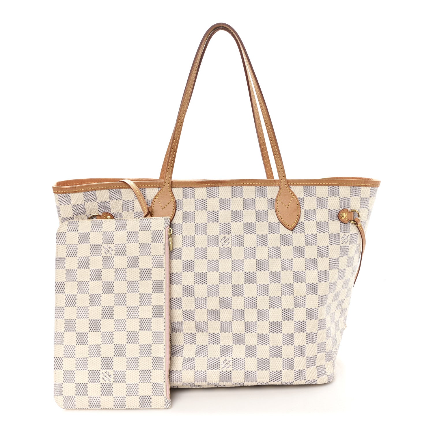 Louis Vuitton Damier Azur Neo Neverfull MM Rose Ballerine