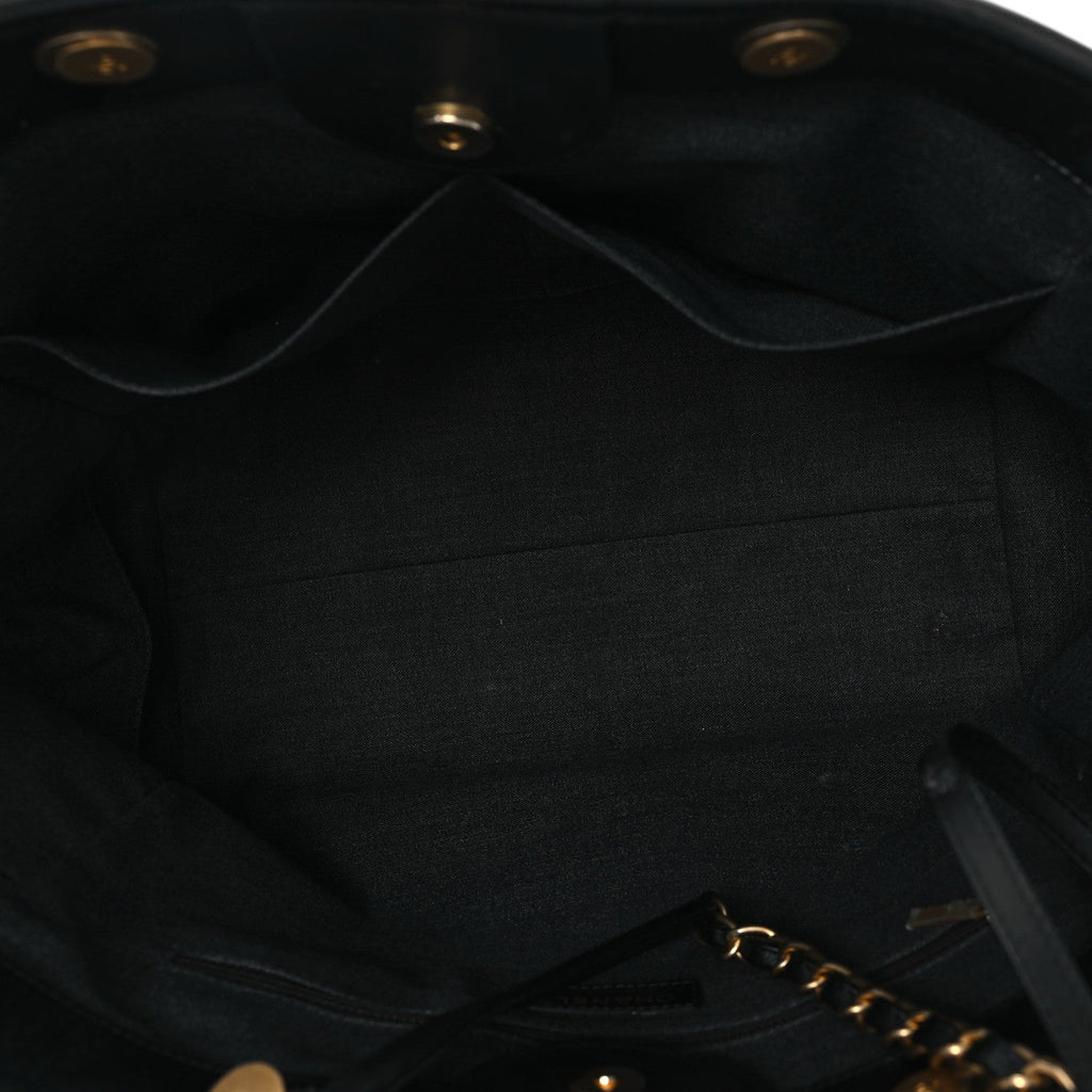 Chanel Calfskin Medium Deauville Tote Black