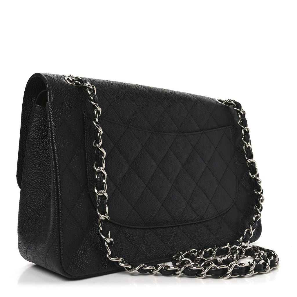 Chanel Caviar Quilted Jumbo Double Flap Black