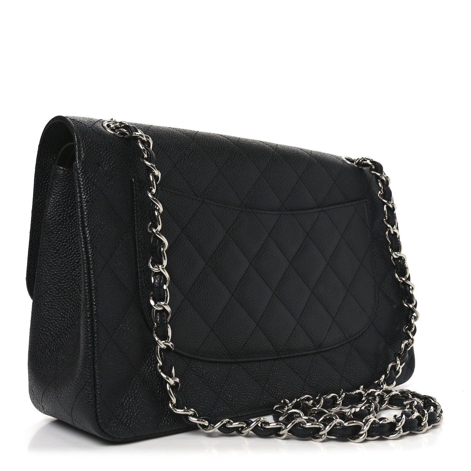 Chanel Caviar Quilted Jumbo Double Flap Black