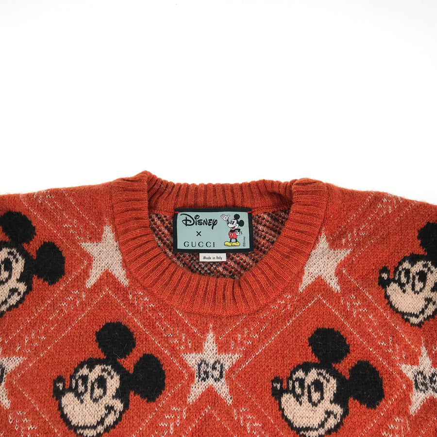 GUCCI Mickey Mouse Collaboration Star Jacquard Knit Women's sweater