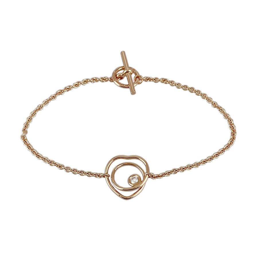 HERMES Vertege Coeur Diamond Bracelet