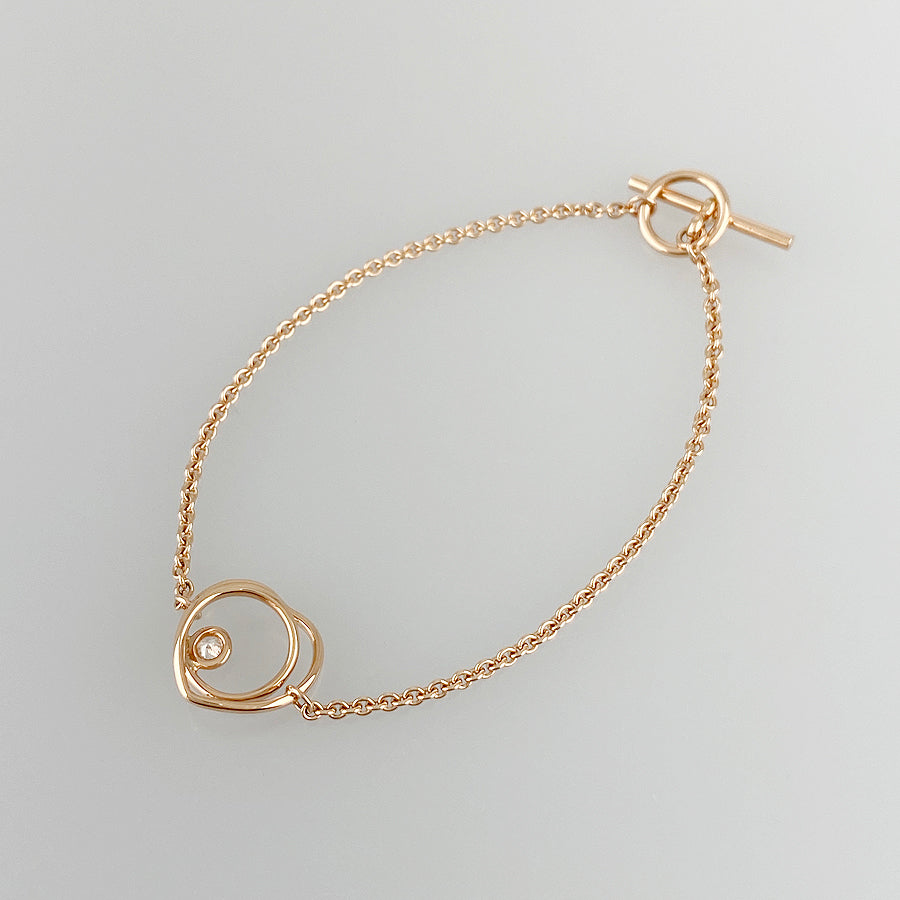 HERMES Vertege Coeur Diamond Bracelet