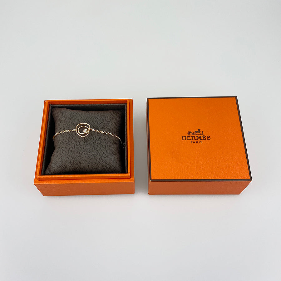 HERMES Vertege Coeur Diamond Bracelet