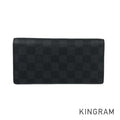LOUIS VUITTON Damier Graphite Portefeuille Brazza N62665 Long wallet bifold