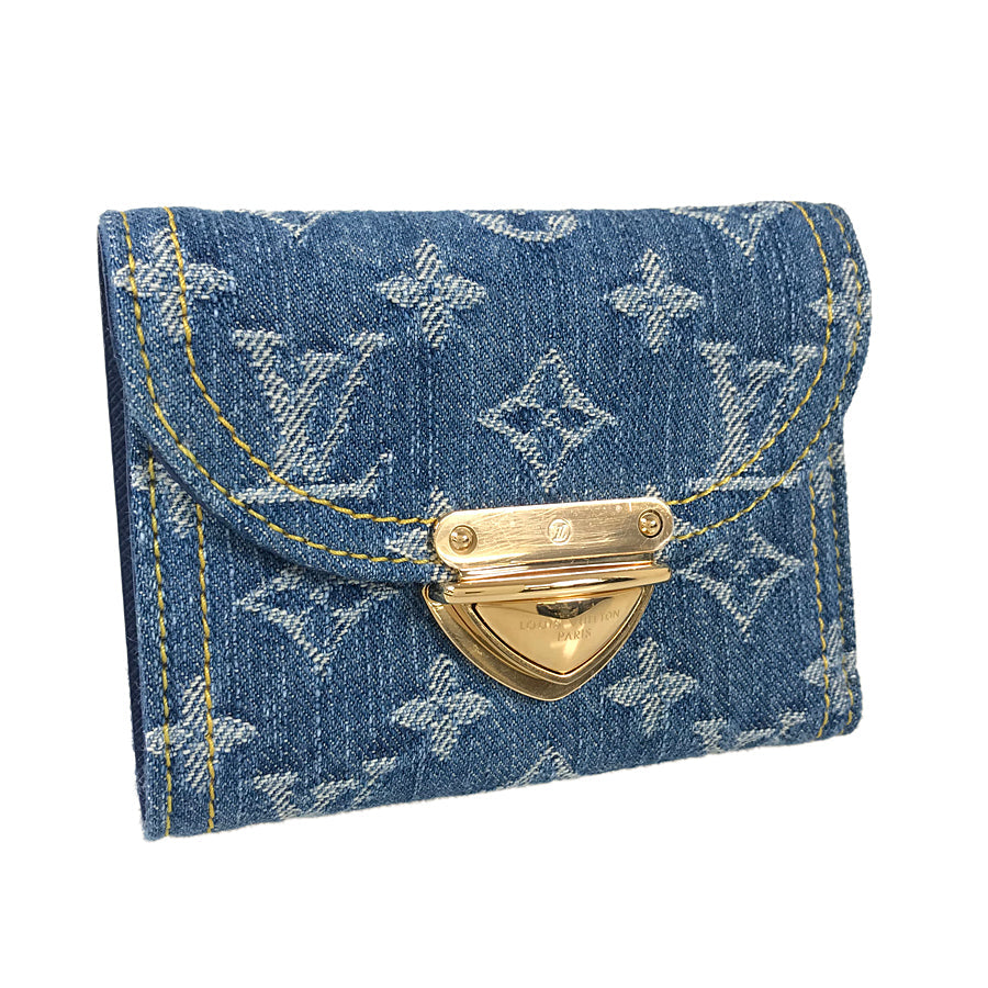 LOUIS VUITTON Monogram Denim LV remix Portefeuille Victorine M82959 Trifold wallet