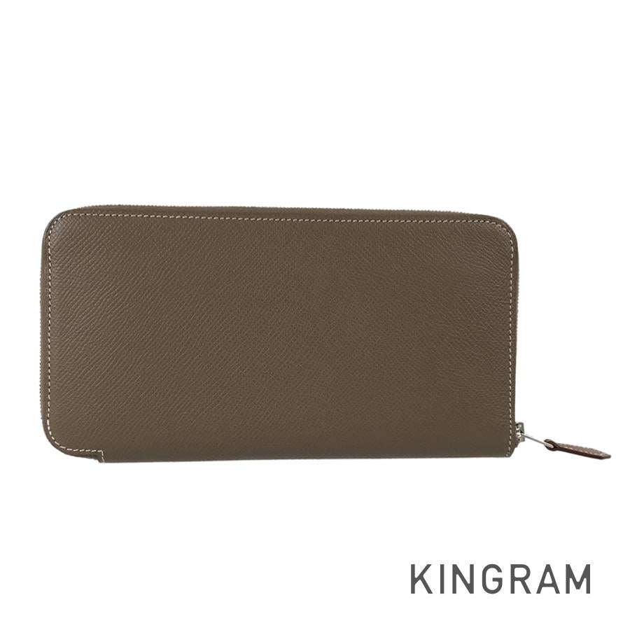 HERMES Azap Long Silkine Long wallet Round zipper