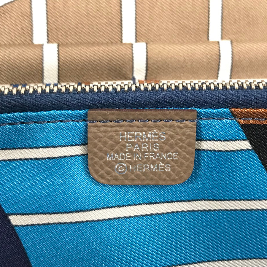 HERMES Azap Long Silkine Long wallet Round zipper