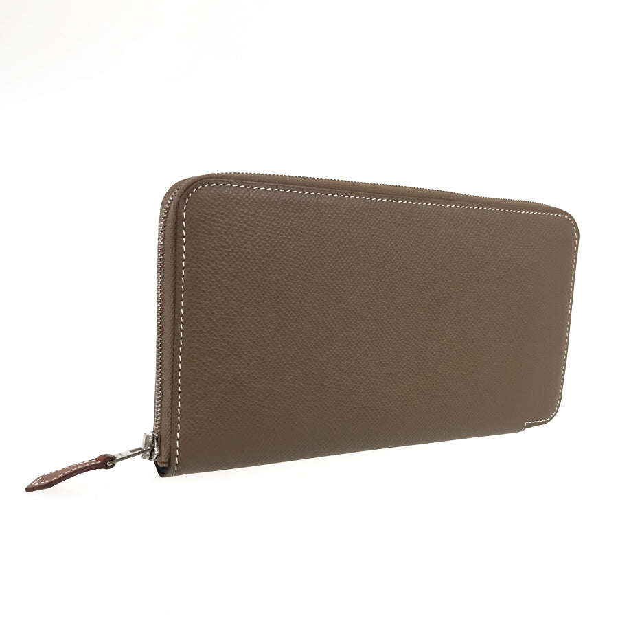 HERMES Azap Long Silkine Long wallet Round zipper