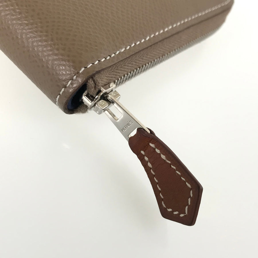 HERMES Azap Long Silkine Long wallet Round zipper