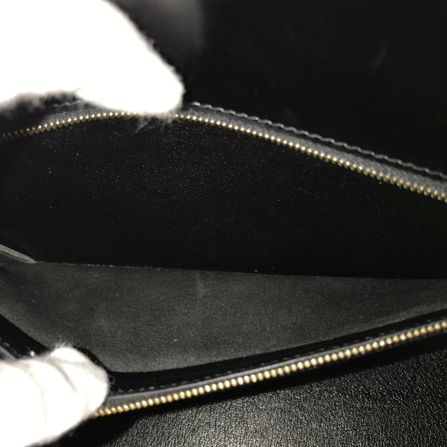 HERMES □C (Made in 1999) Box calf Gold Hardware Handbag