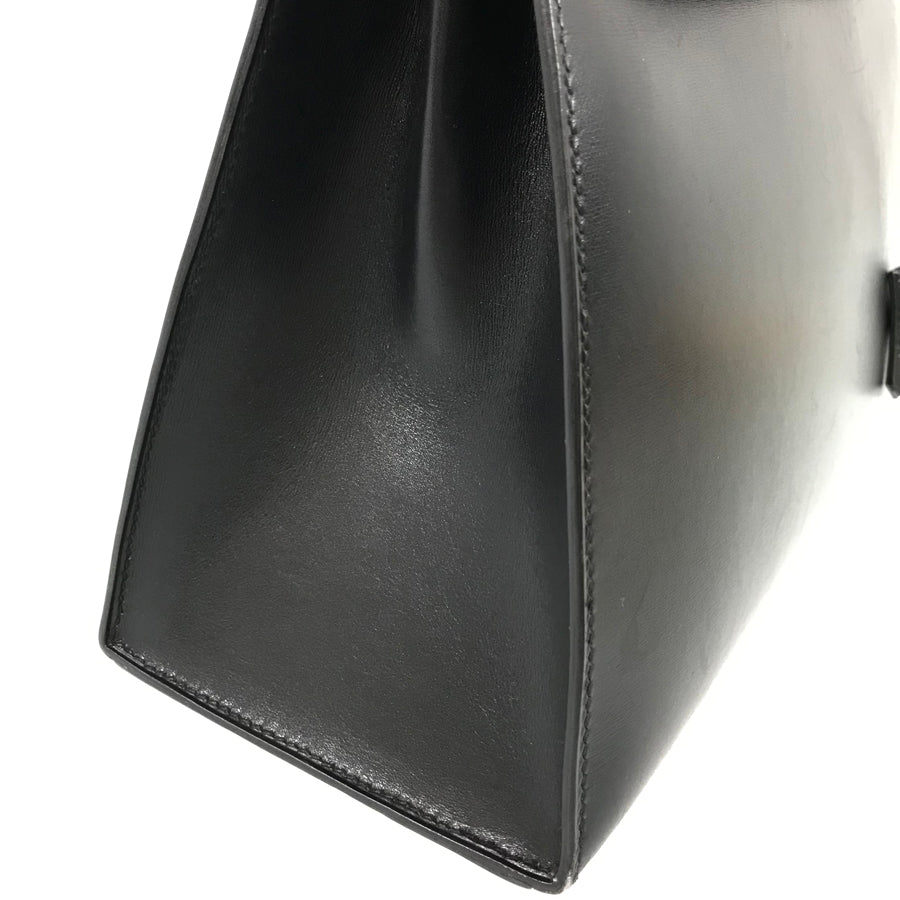 HERMES □C (Made in 1999) Box calf Gold Hardware Handbag