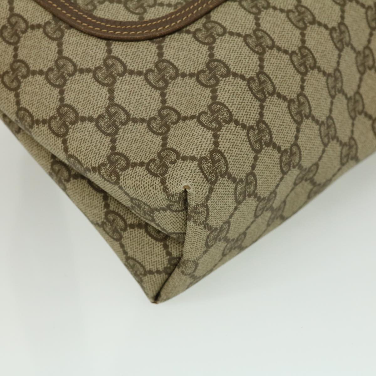 GUCCI Web Sherry Line GG Canvas Tote Bag Beige Red Green  fm1307