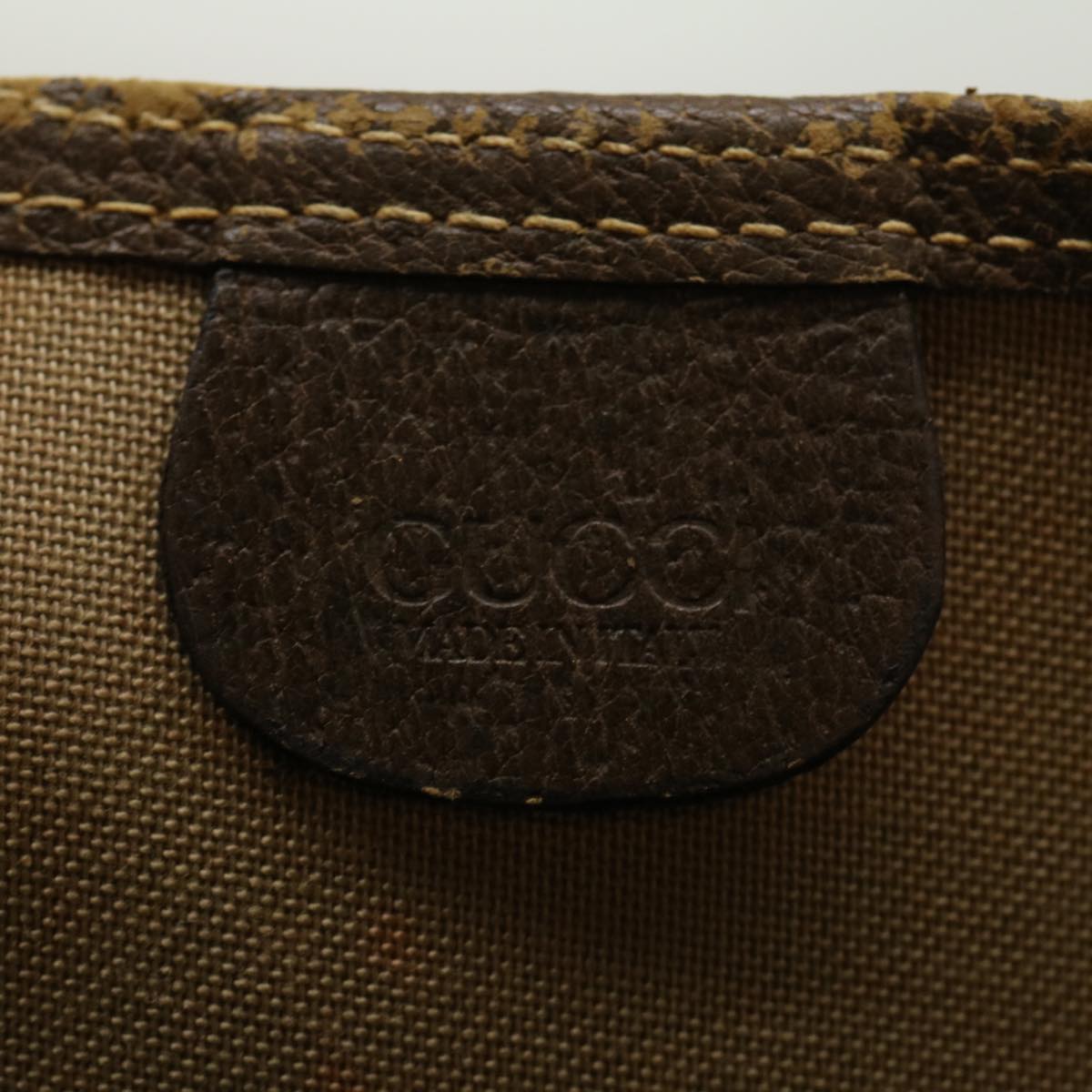 GUCCI Web Sherry Line GG Canvas Tote Bag Beige Red Green  fm1307