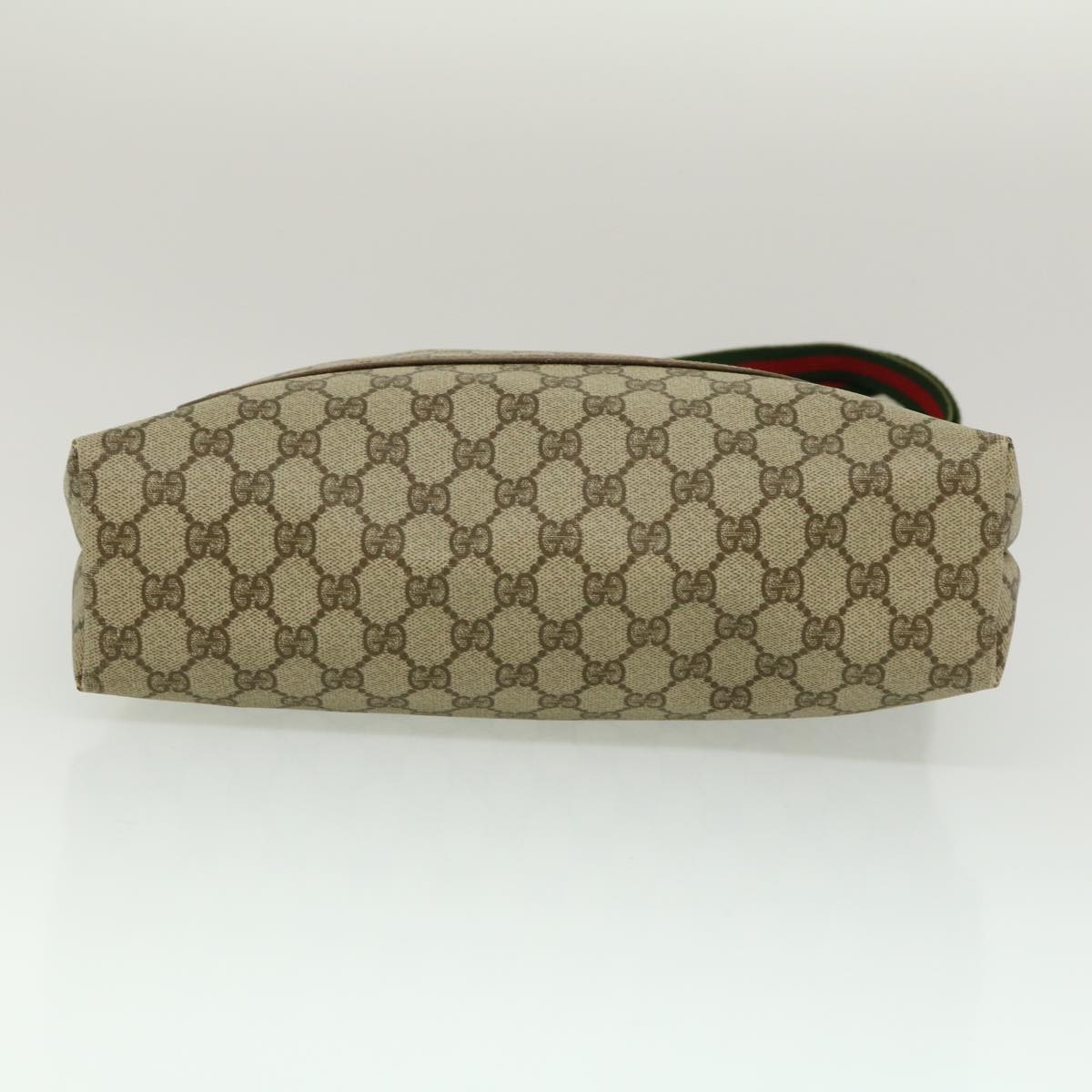 GUCCI Web Sherry Line GG Canvas Tote Bag Beige Red Green  fm1307