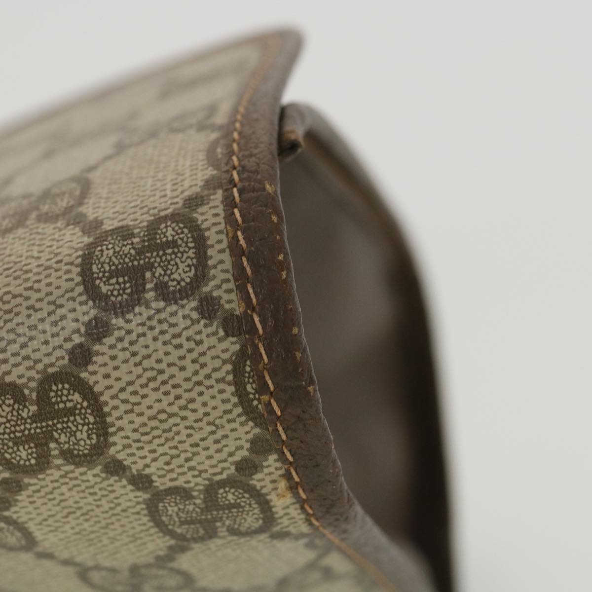 GUCCI GG Canvas Web Sherry Line Clutch Bag Beige Red 156.01.031  fm2132