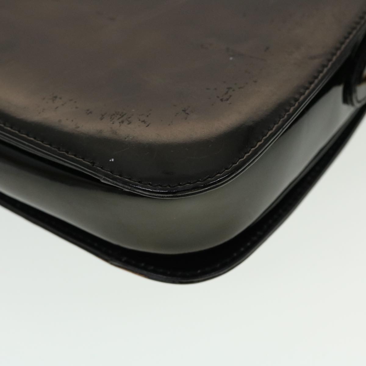 GUCCI Shoulder Bag Patent leather Black  fm2405
